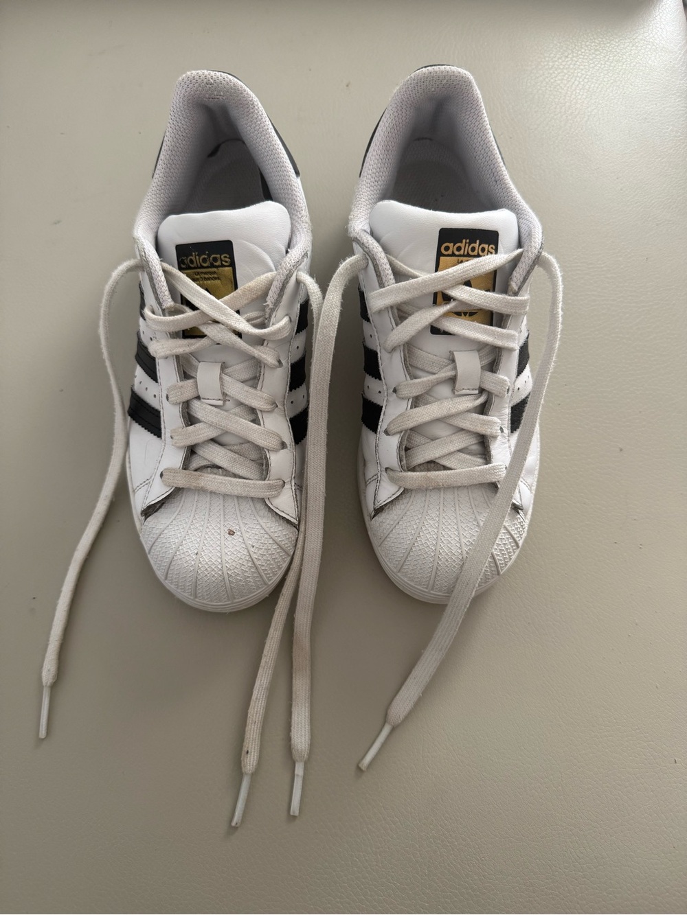 adidas Kids White Sneakers with Black Stripes